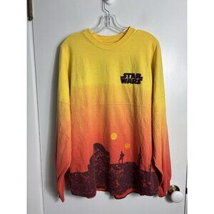 Disney Star Wars Tatooine Spirit Jersey Unisex Wrap Around Graphic Yellow SZ M